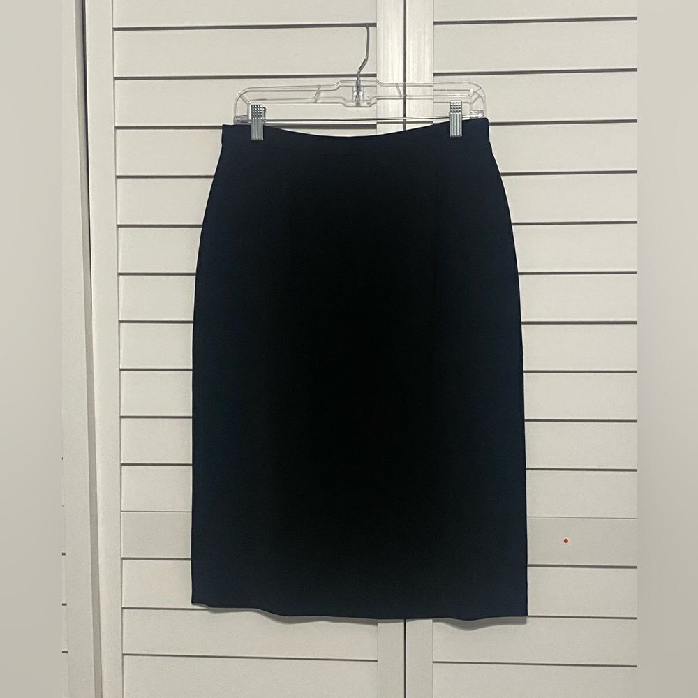 Black Midi Pencil Skirt for Work